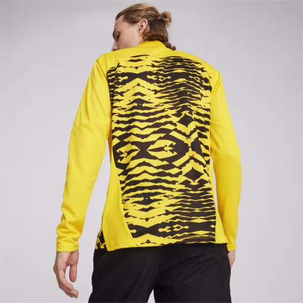 PUMA Herren Borussia Dortmund Pre-Match 1/4 Zip Top Faster Gelb Schwarz